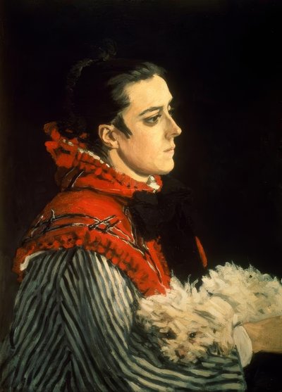 Camille with a Small Dog by Claude Monet